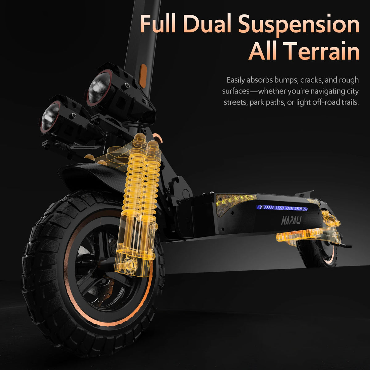 Osboo 1200W Off Road Electric Scooter With Dual Suspension